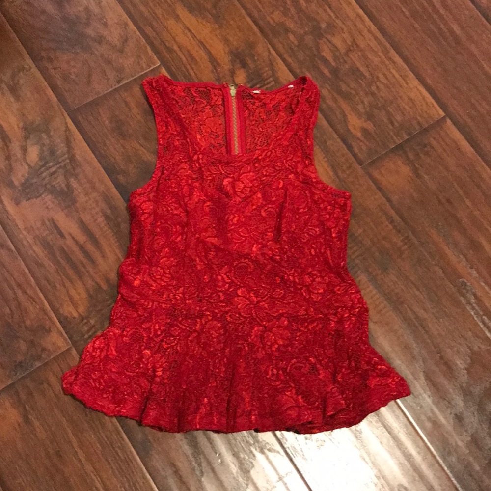 Maroon lace top
